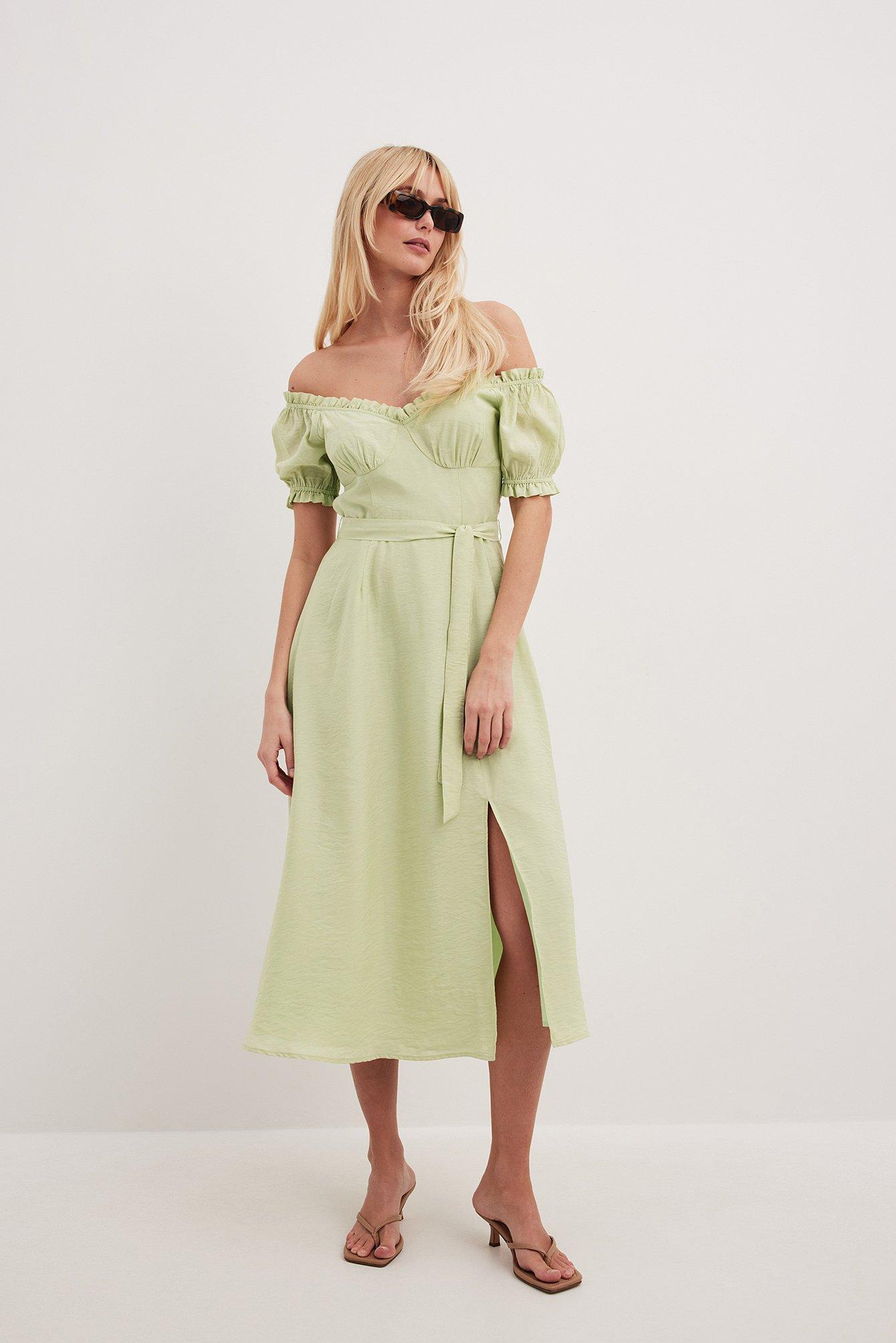 Off Shoulder Mid Dress Product Image