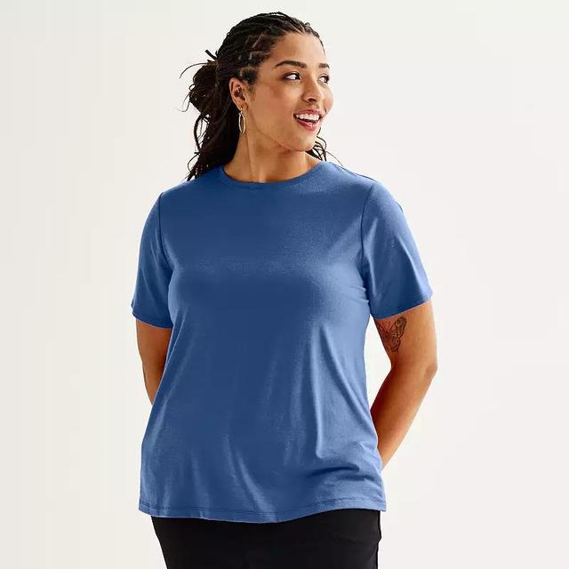 Plus Size Nine West Essential Crewneck Tee, Womens Product Image