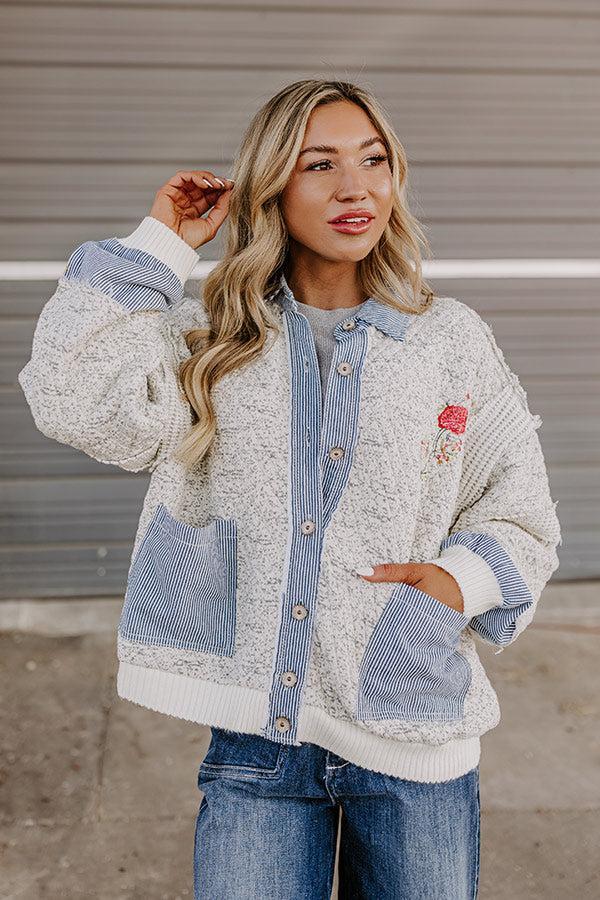 Keeping Cozy Quilted Jacket in Ivory Product Image