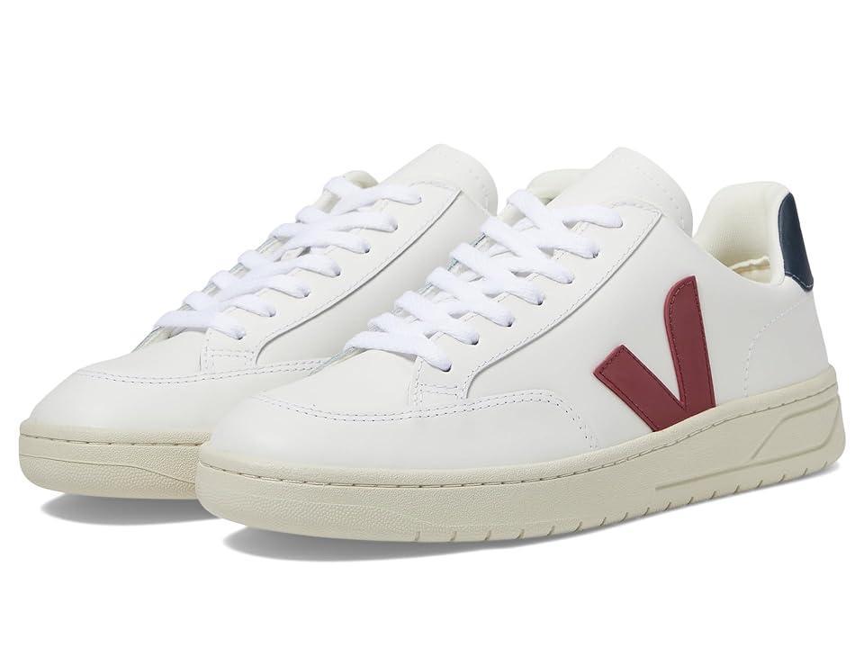 Veja V-12 Leather Sneakers Extra White/Marsala/Nautico 41 Product Image