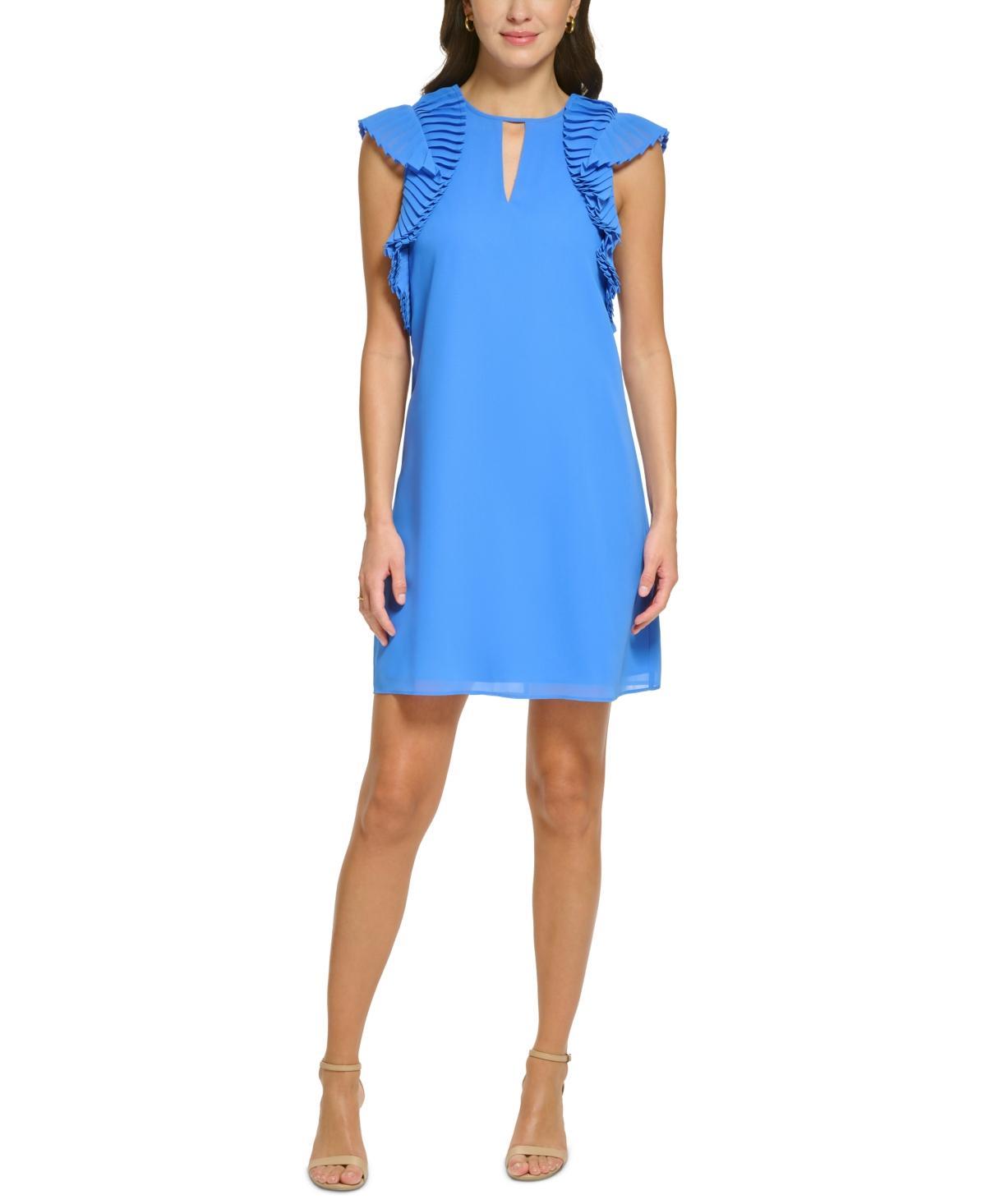 Vince Camuto Pleated Sleeve Chiffon Float Dress Product Image