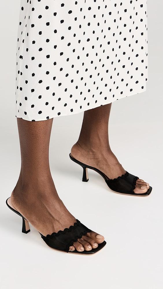 Loeffler Randall Milena Scalloped Mesh Mid Heel Mules | Shopbop Product Image