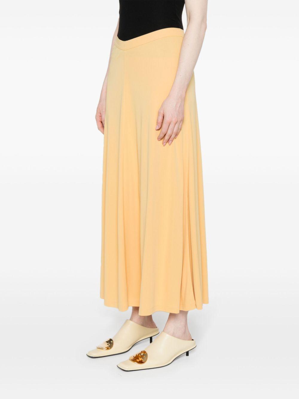 TOTÊME Wool And Cashmere-blend Midi Skirt In Yellow Product Image