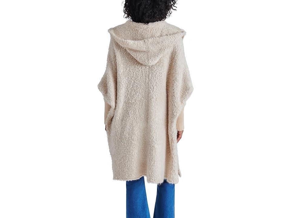 Steve Madden Delsey Hooded Fuzzy Knit Sweater Coat Product Image