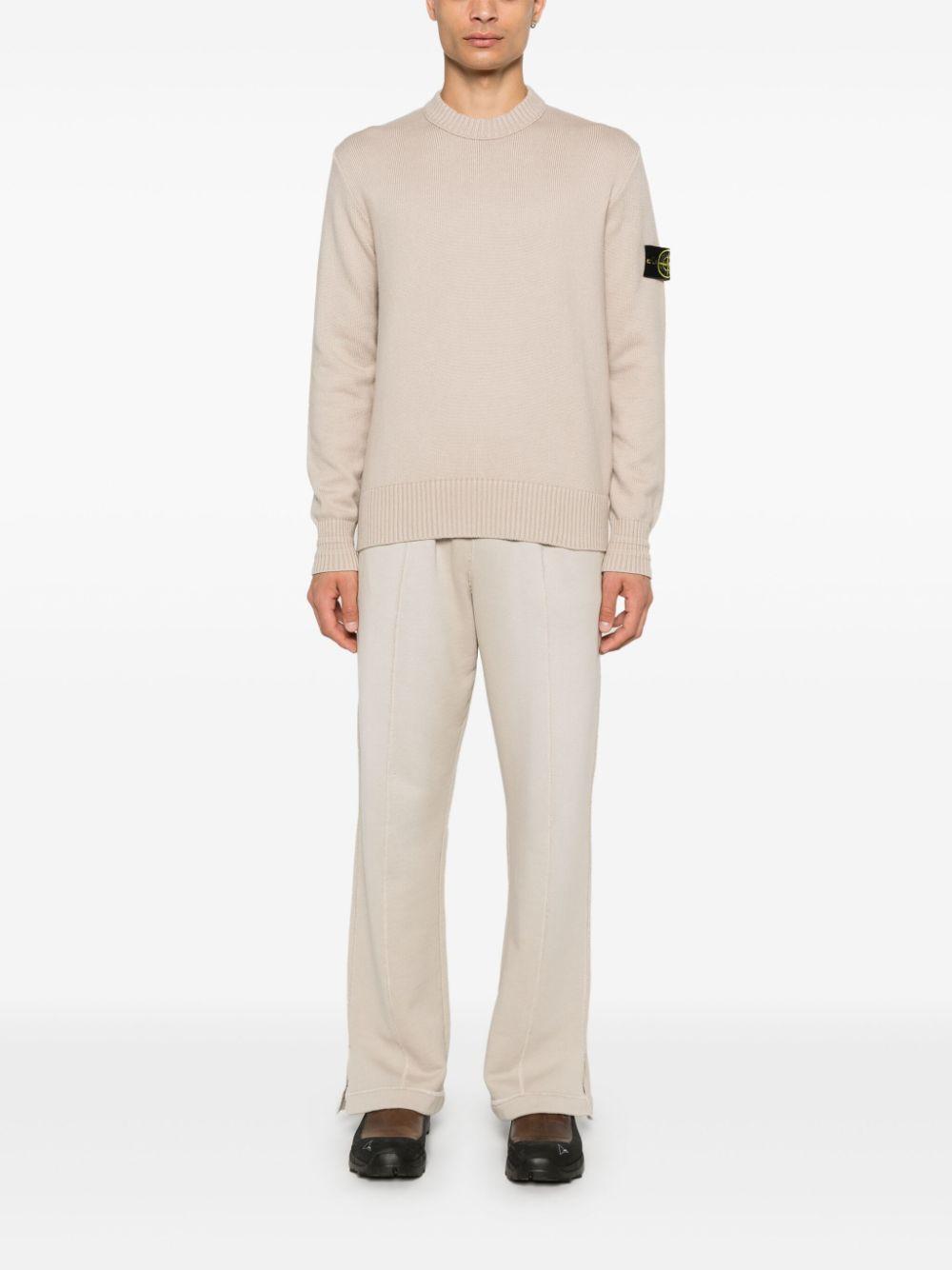 STONE ISLAND Beige Sweater With Logo In Neutrals Product Image