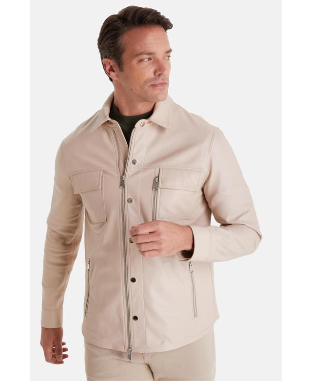 Mens Fashion Jacket, Beige - Beige Product Image