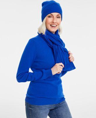 Charter Club Womens Cashmere Beanie Scarf Sweater Created For Macys Product Image