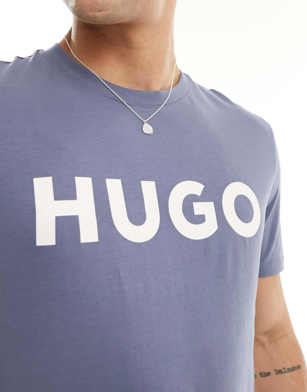 HUGO RED Dulivio logo T-shirt in navy Product Image