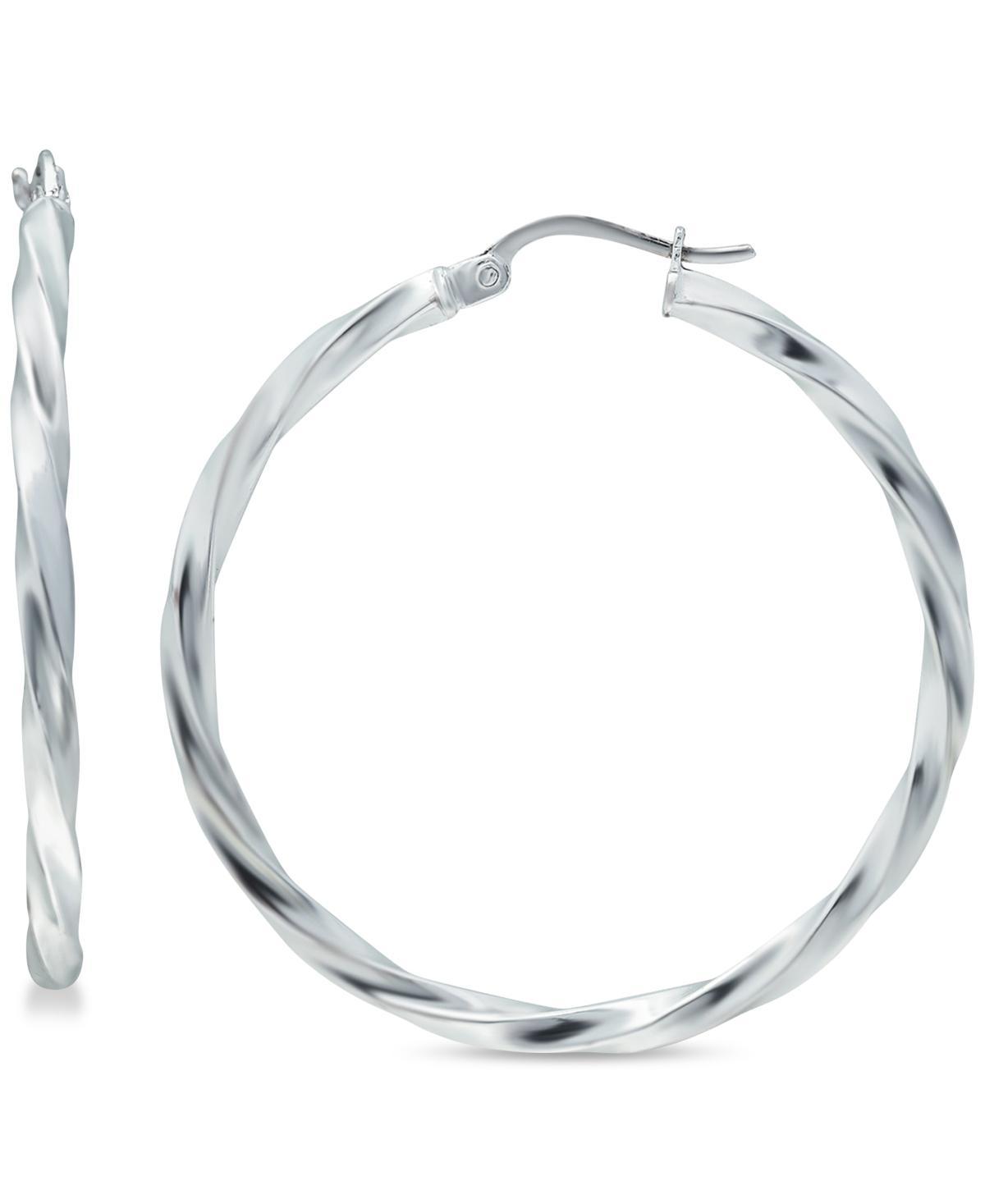 Giani Bernini Twist Hoop Earrings in Sterling Silver, Created for Macys Product Image