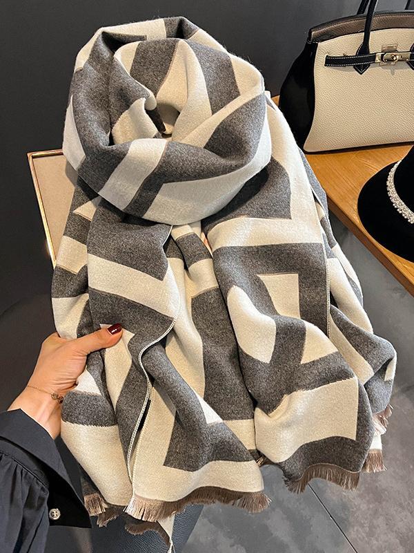 Urban Imitated Cashmere Printed Warm Shawl&Scarf Product Image