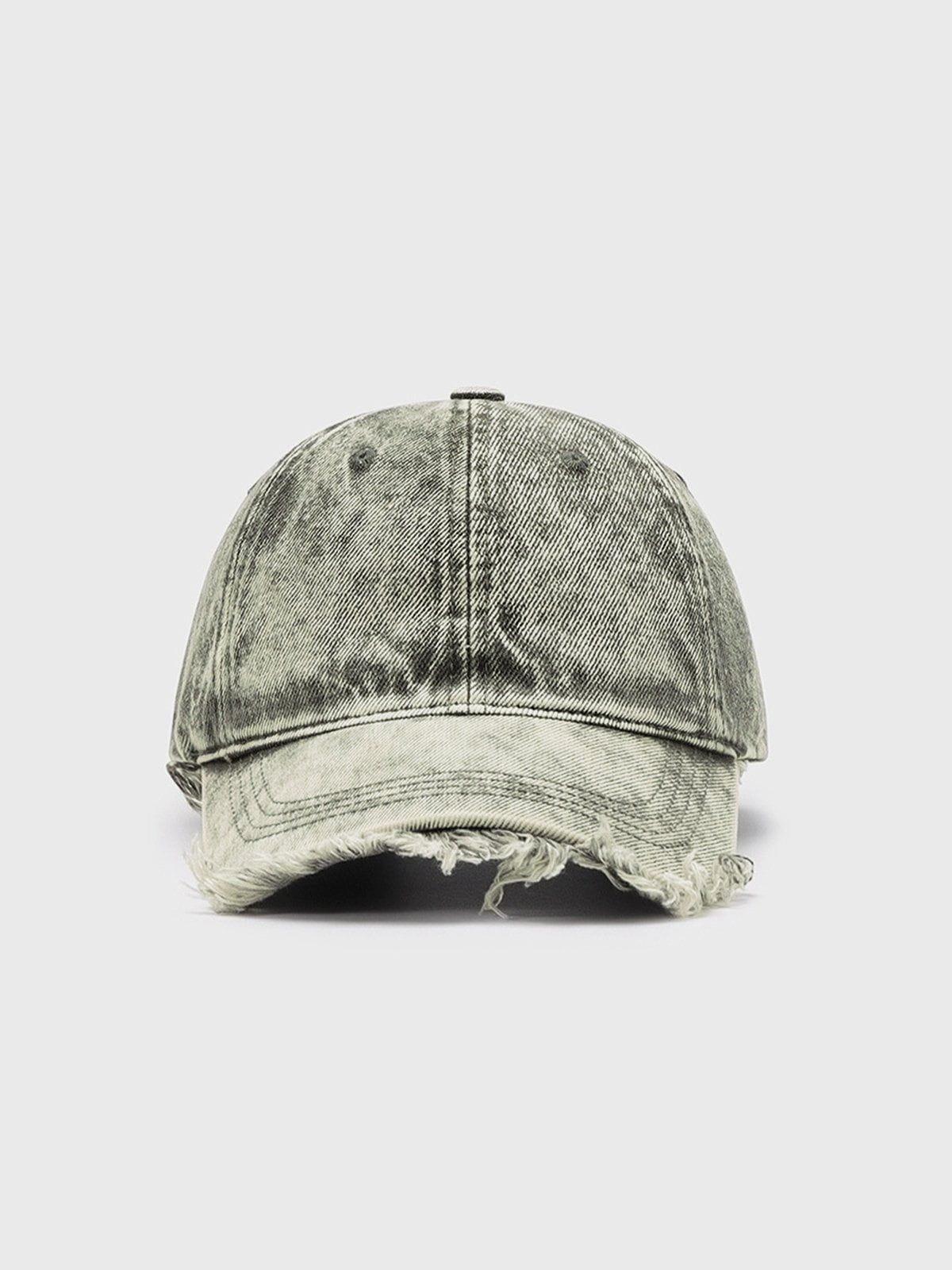 Fringe Washed Denim Cap Product Image