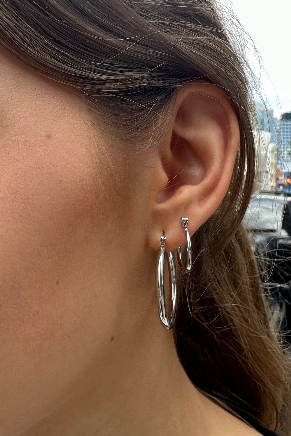 Stainless Steel Hoop Earring Set Product Image