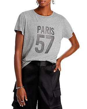 Womens Paris 57 EmbellishedCotton-Blend Short-Sleeve T-Shirt Product Image