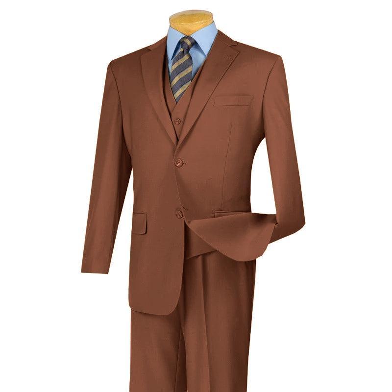 Morgan Collection - Regular Fit 3 Piece Suit 2 Button Cognac Product Image