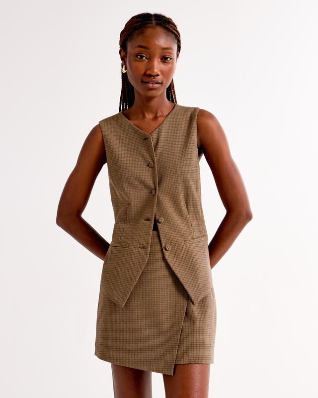 High Rise Tailored Wrap Mini Skort Product Image