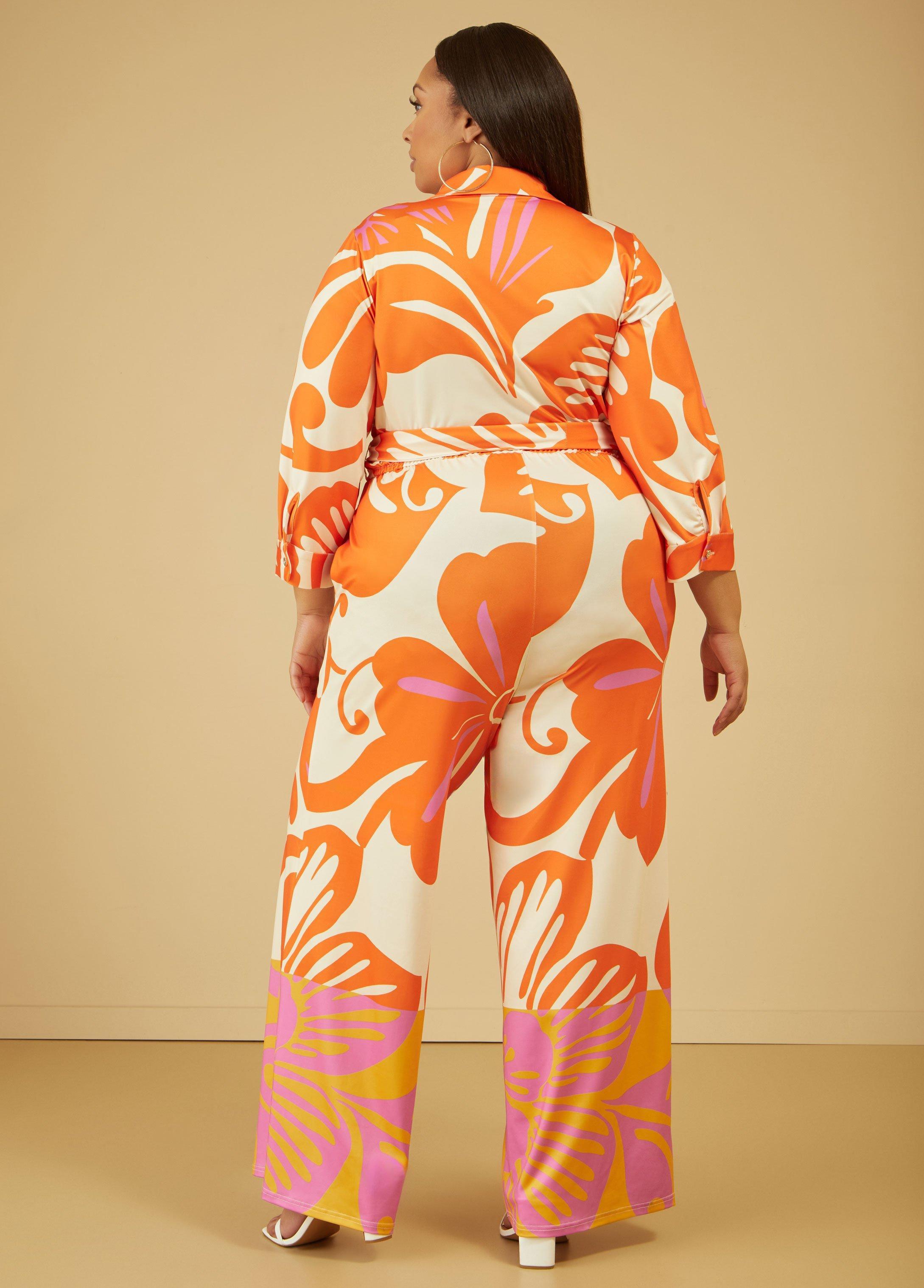 Swirl Print Wide Leg Jumpsuit Product Image