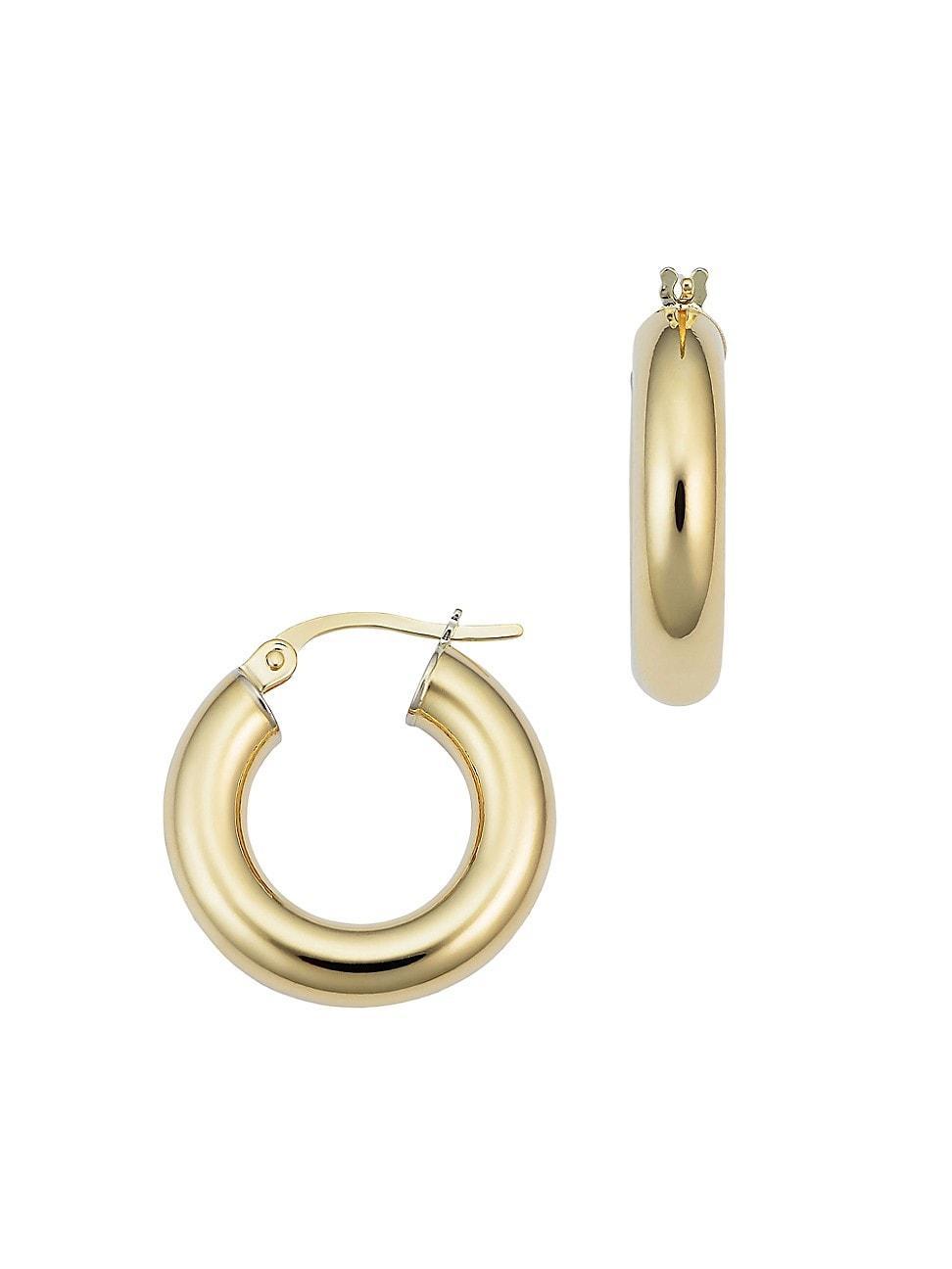 Womens 18K Yellow Solid Gold Everything Bold Hoops Product Image