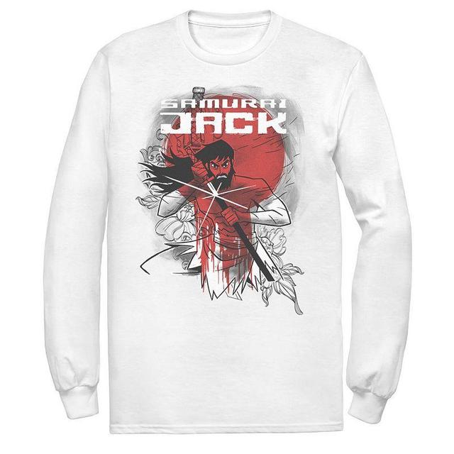 Mens Cartoon Network Samurai Jack Wounded Warrior Fights Again Long Sleeve Tee Product Image