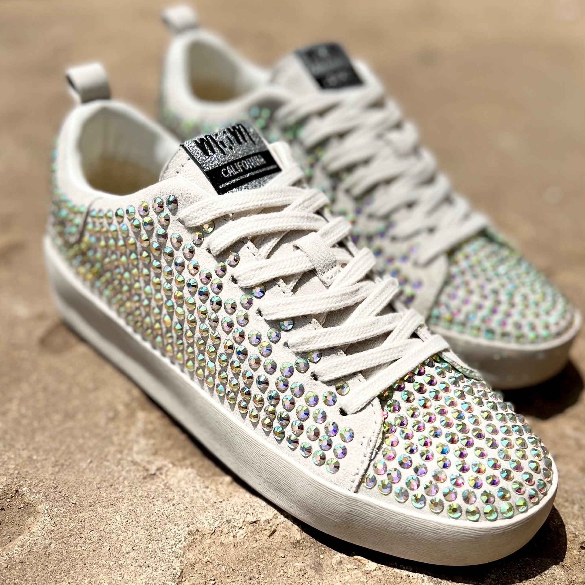 Silver Rhinestone Sparkle Sneakers Product Image