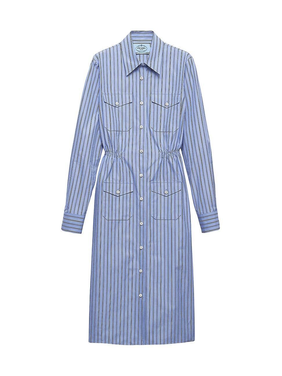 Womens Striped Chambray Dress Product Image