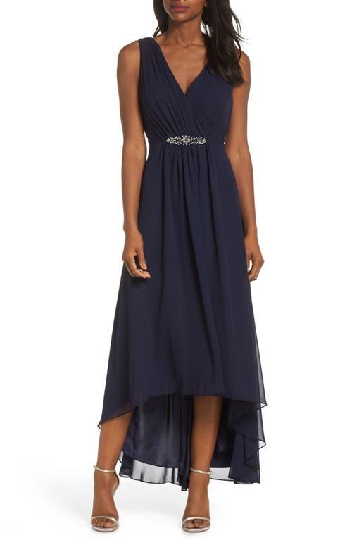 Eliza J Embellished High/Low Chiffon Dress Product Image