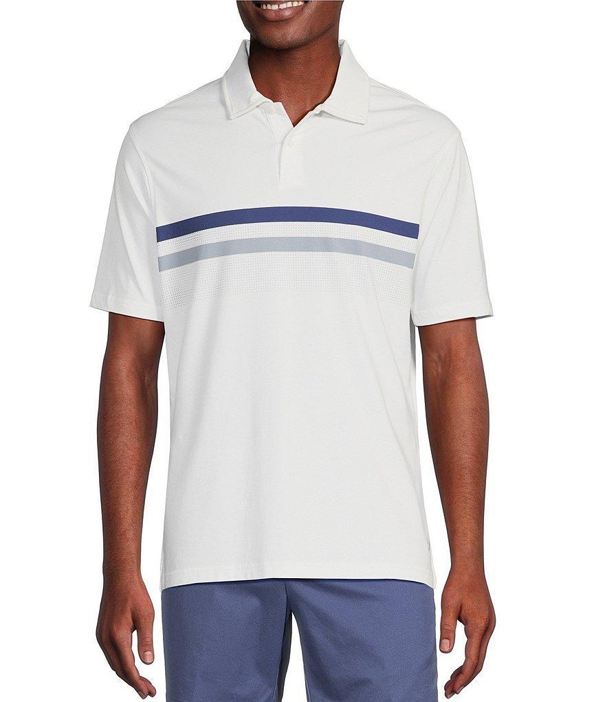 Cremieux Blue Label Slim Fit Chest Stripe Jersey Short Sleeve Polo Shirt Product Image