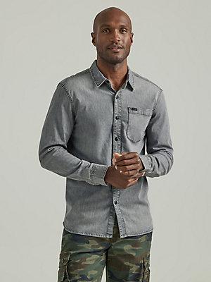 Men's Extreme Motion All Purpose Denim Button Down Shirt | Men's Tops | Lee® Product Image