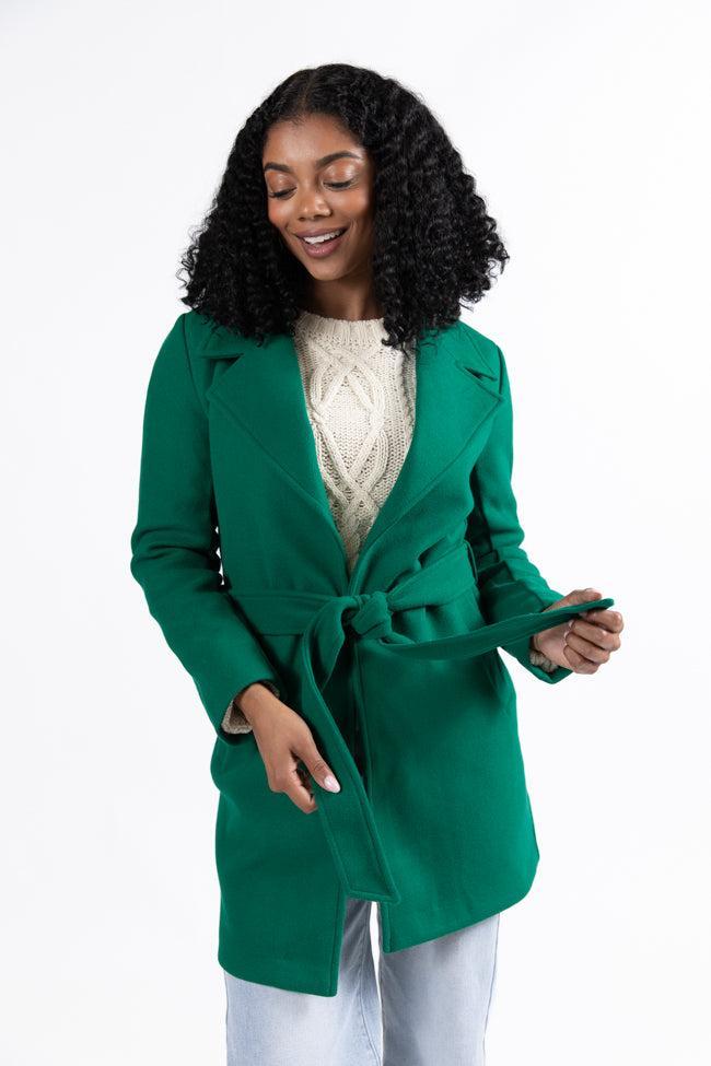 Mistletoe Moment Green Coat FINAL SALE Product Image