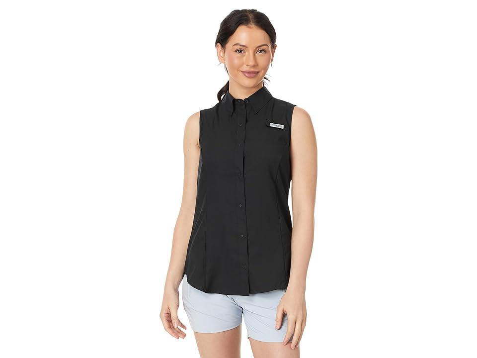 Columbia Women's Tamiami Sleeveless Shirt Black Product Image