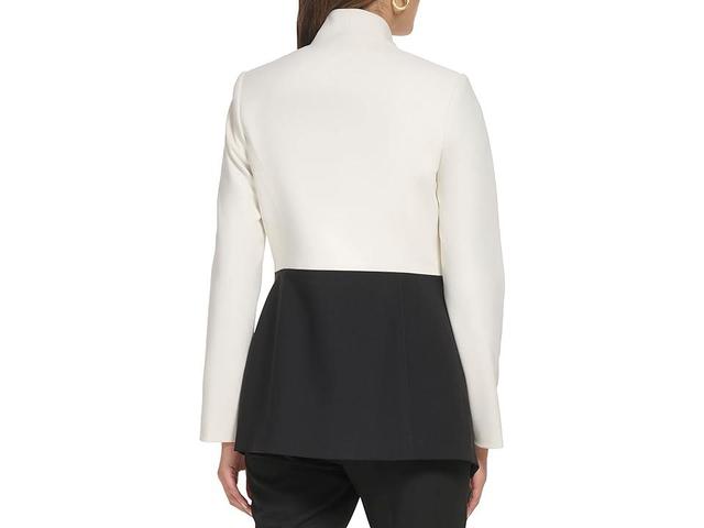 Tommy Hilfiger Color-Block Jacket (Ivory/Black) Women's Clothing Product Image