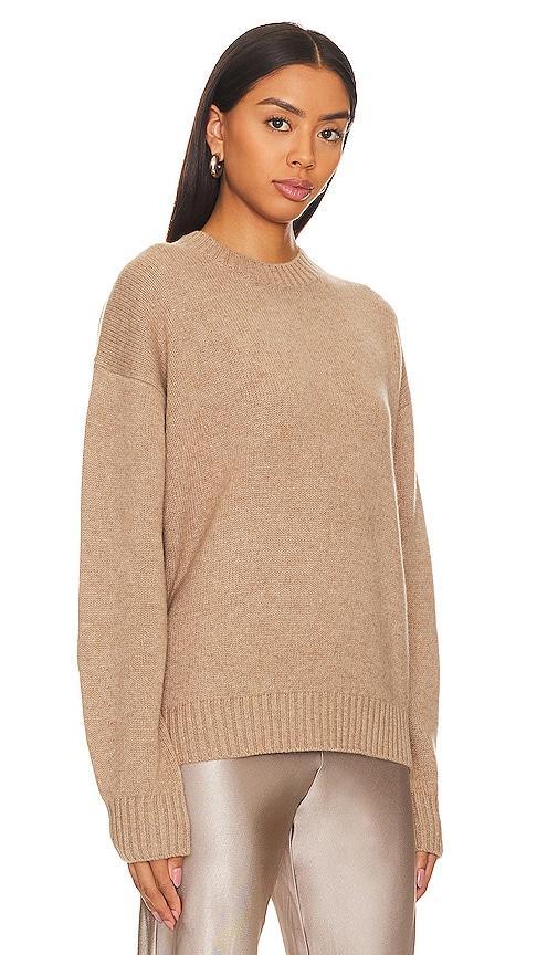 Rue Sophie Easy Crew Sweater in Beige. Size L, M. Product Image