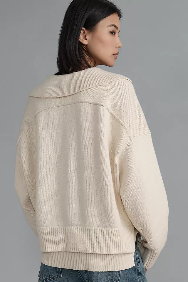 Maeve Layered Polo Sweater Product Image