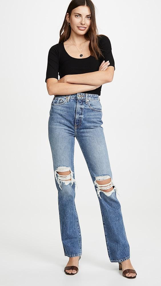 Khaite Danielle High Rise Stovepipe Jeans | Shopbop Product Image