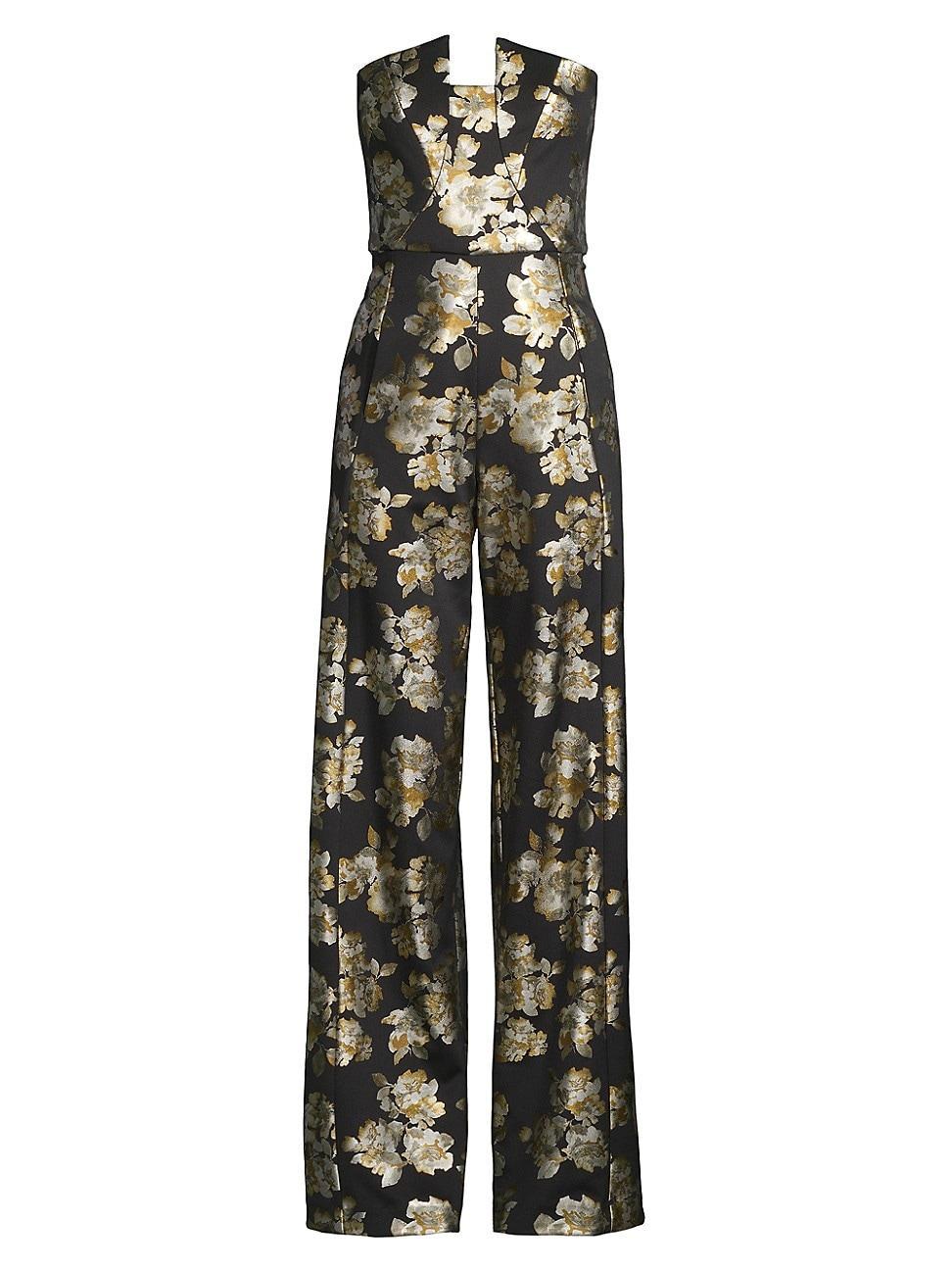 Black Halo Lena Floral Strapless Jumpsuit Product Image