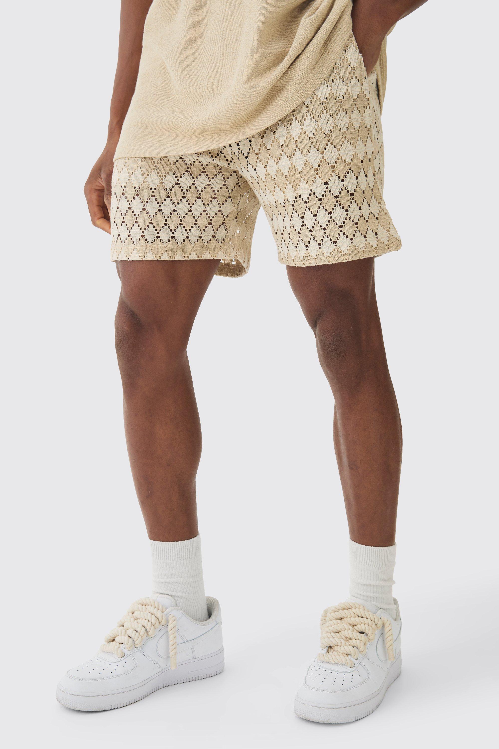 Elasticated Waist Jacquard Bermuda Shorts | boohooMAN USA Product Image