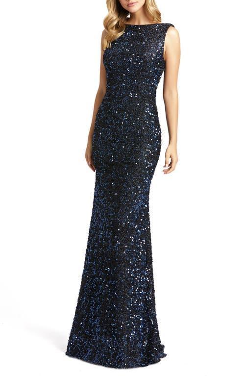 Womens Sequin Sleeveless Sheath Gown Product Image