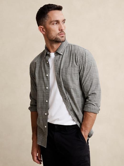 Slim Lightweight Flannel Shirt Product Image