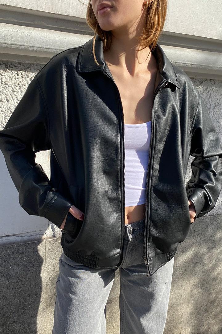 Faux leather jacket product image