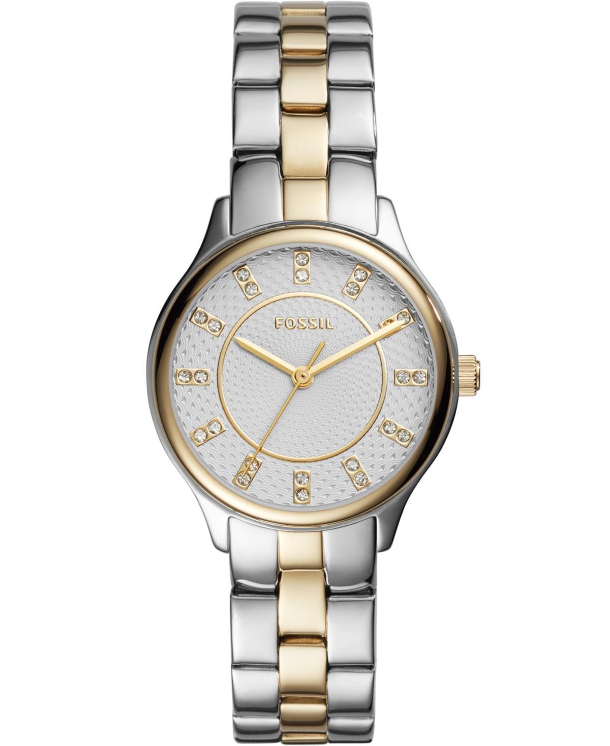 Fossil Womens Modern Sophisticate Three Hand Two Tone Stainless Steel Watch 30mm Product Image