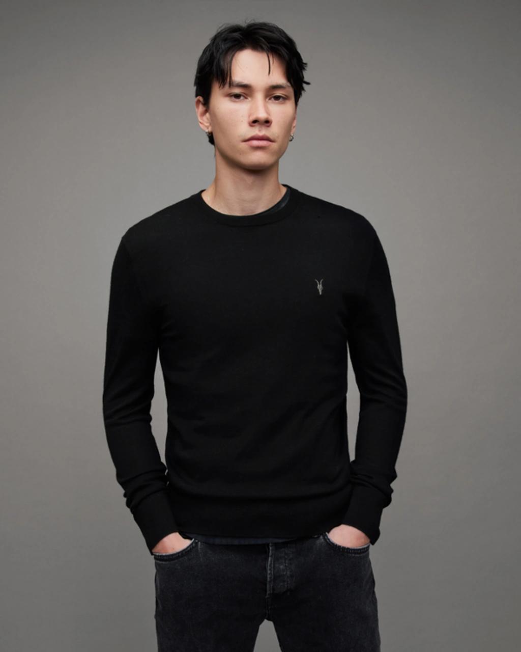 ALLSAINTS Mode Merino Crew Jumper In Black Product Image