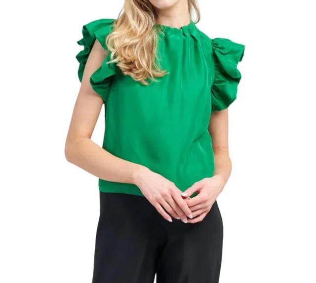 Iren Top In Emerald In Green Product Image