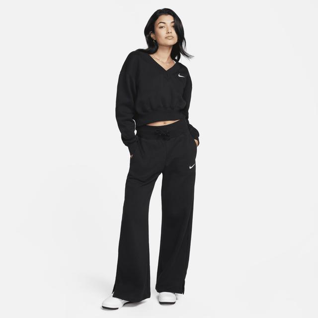 Women's Nike Sportswear Phoenix Fleece Cropped V-Neck Top Product Image