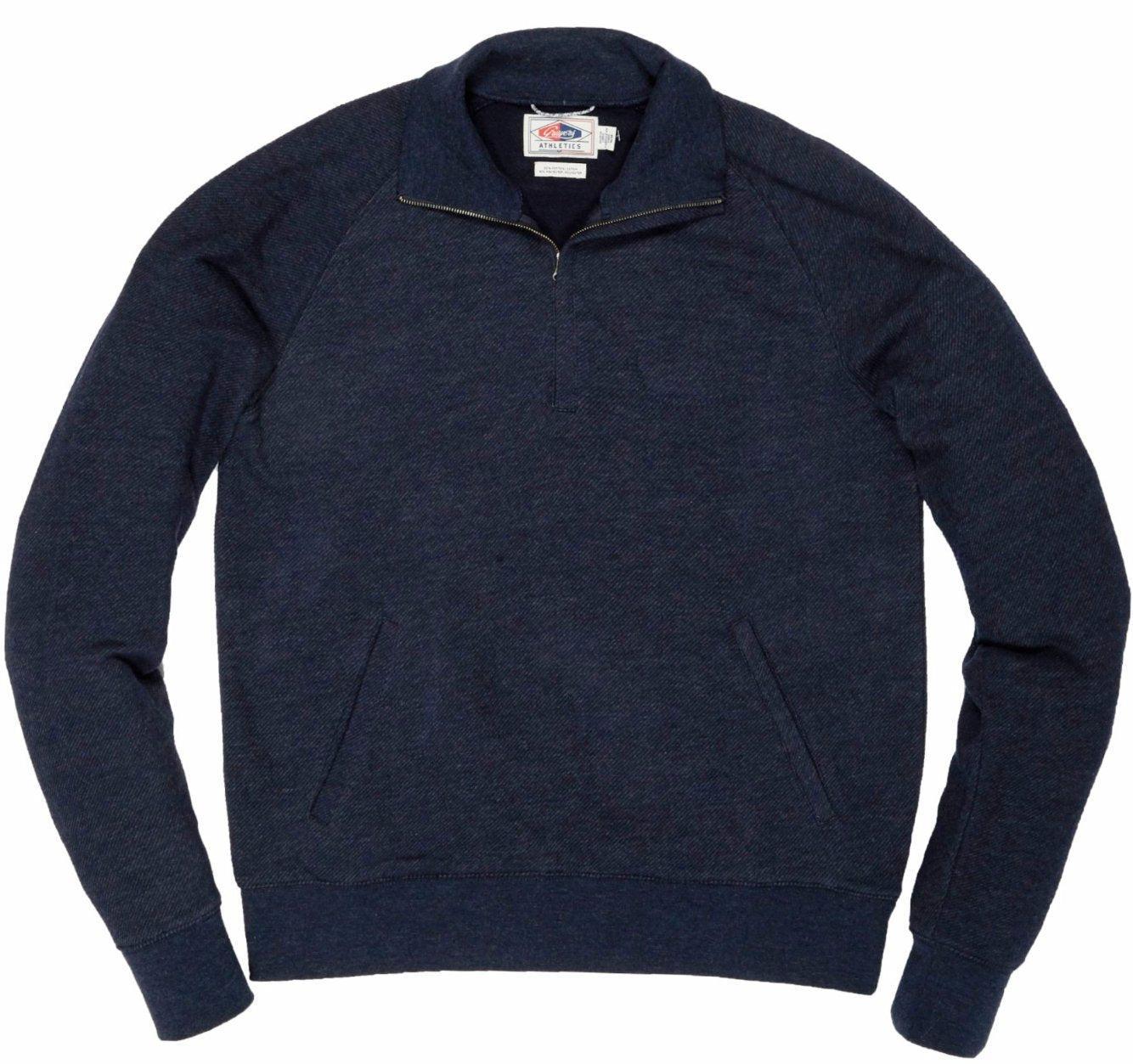 Hudson Textured Half Zip - Blue Night (Final Sale) Product Image