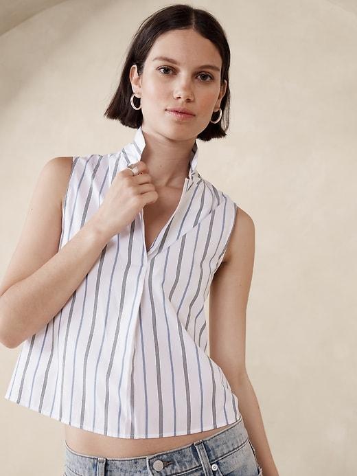 Poplin Collared Top Product Image