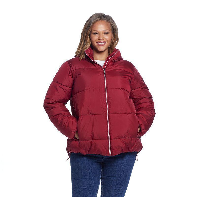 Plus Size Weathercast Hood Puffer Coat, Womens Product Image