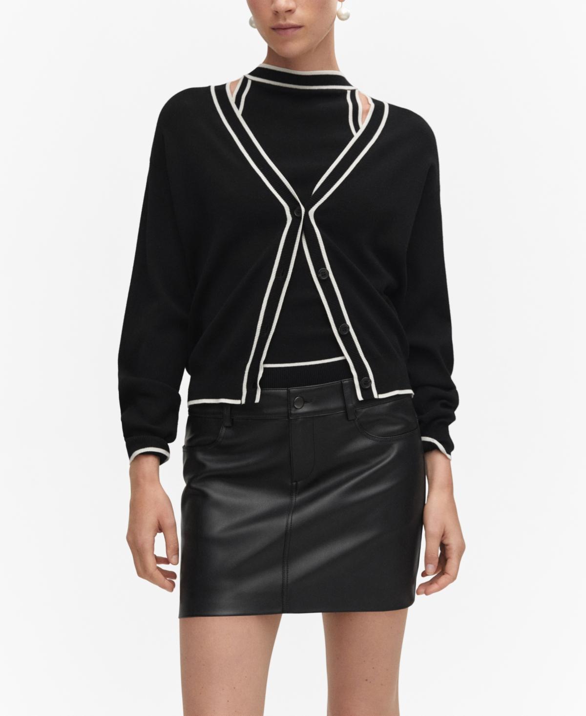 Mango faux leather mini skirt Product Image