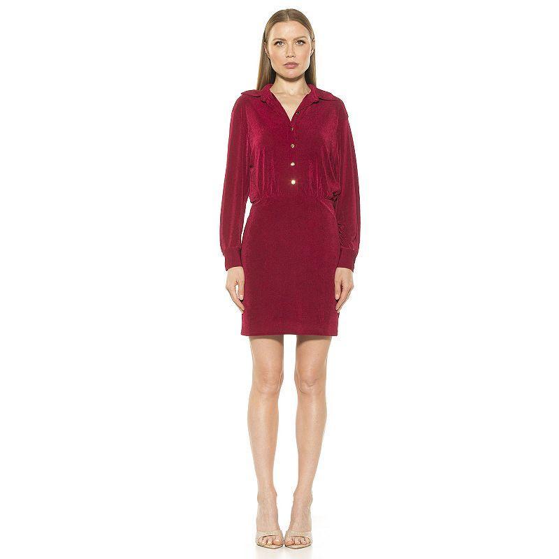 Womens ALEXIA ADMOR Avril Mini Shirtdress Red Product Image