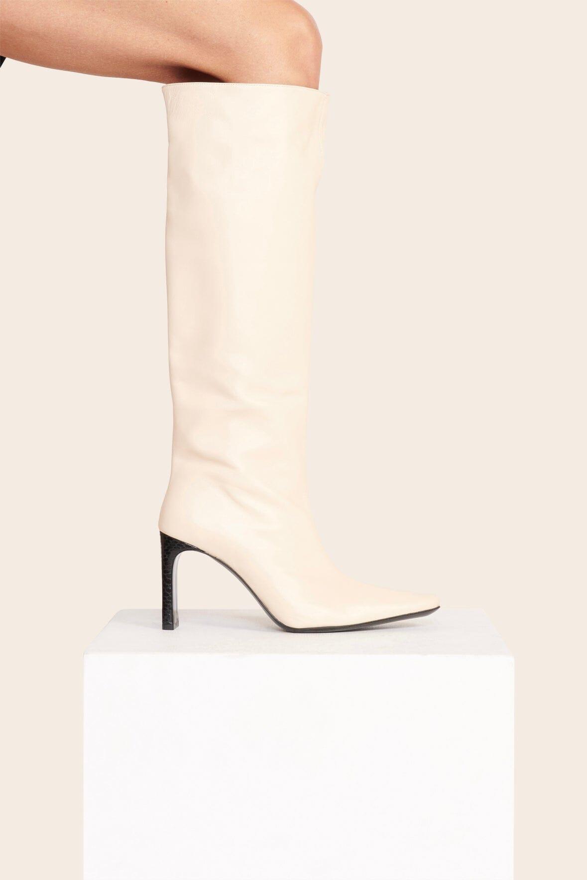 WALLY HIGH HEEL BOOT | CREAM BLACK Product Image