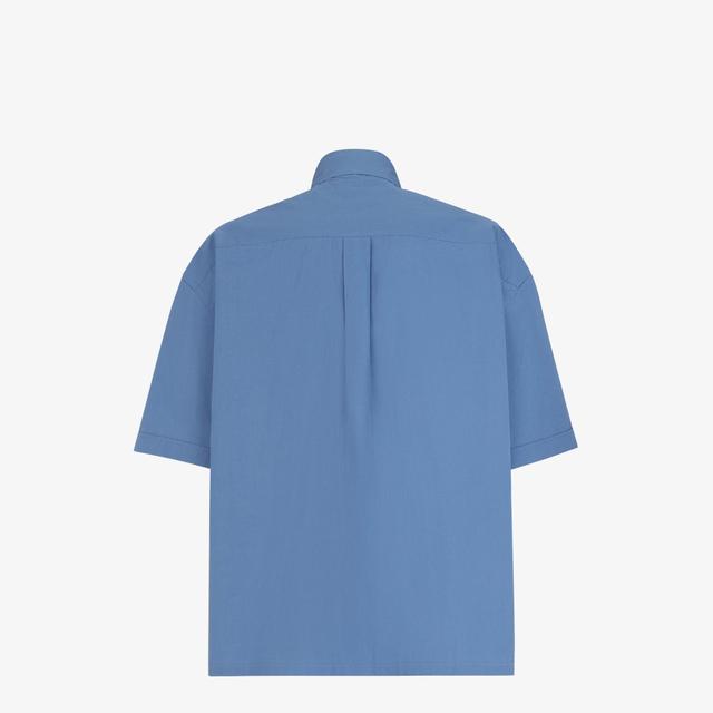 ShirtBlue poplin polo shirt Product Image