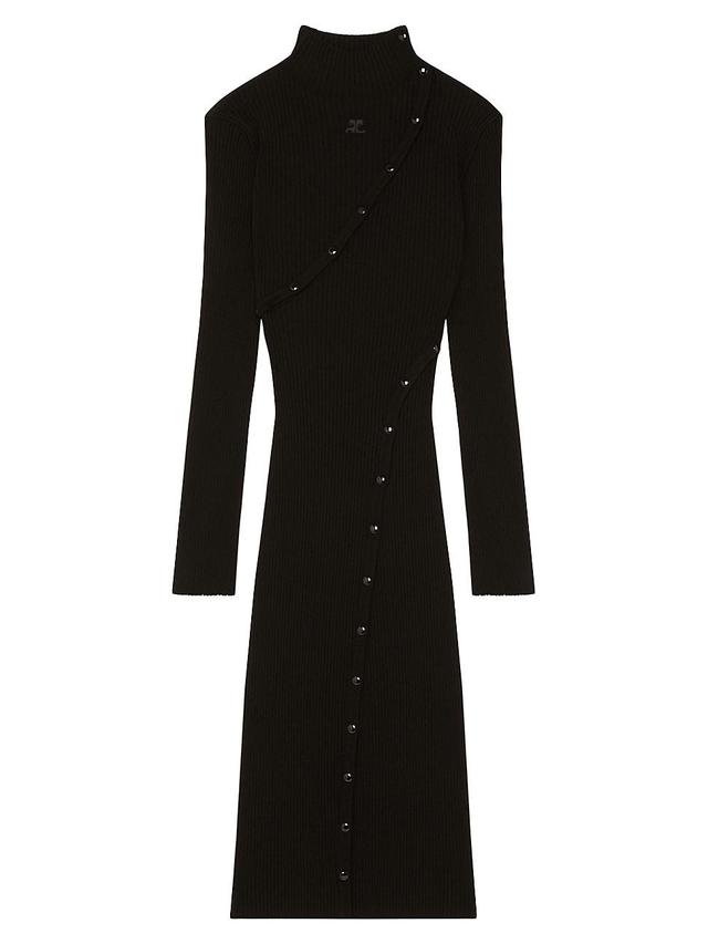 Courrges Long Sleeve Rib Sweater Dress Product Image